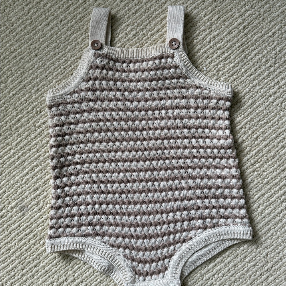 Carter’s Baby Crème/Brown Striped Romper
